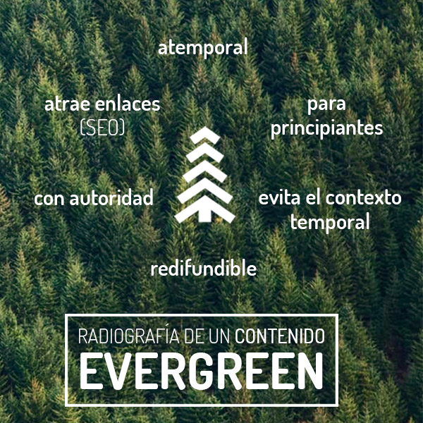 radiografía de contenido evergreen