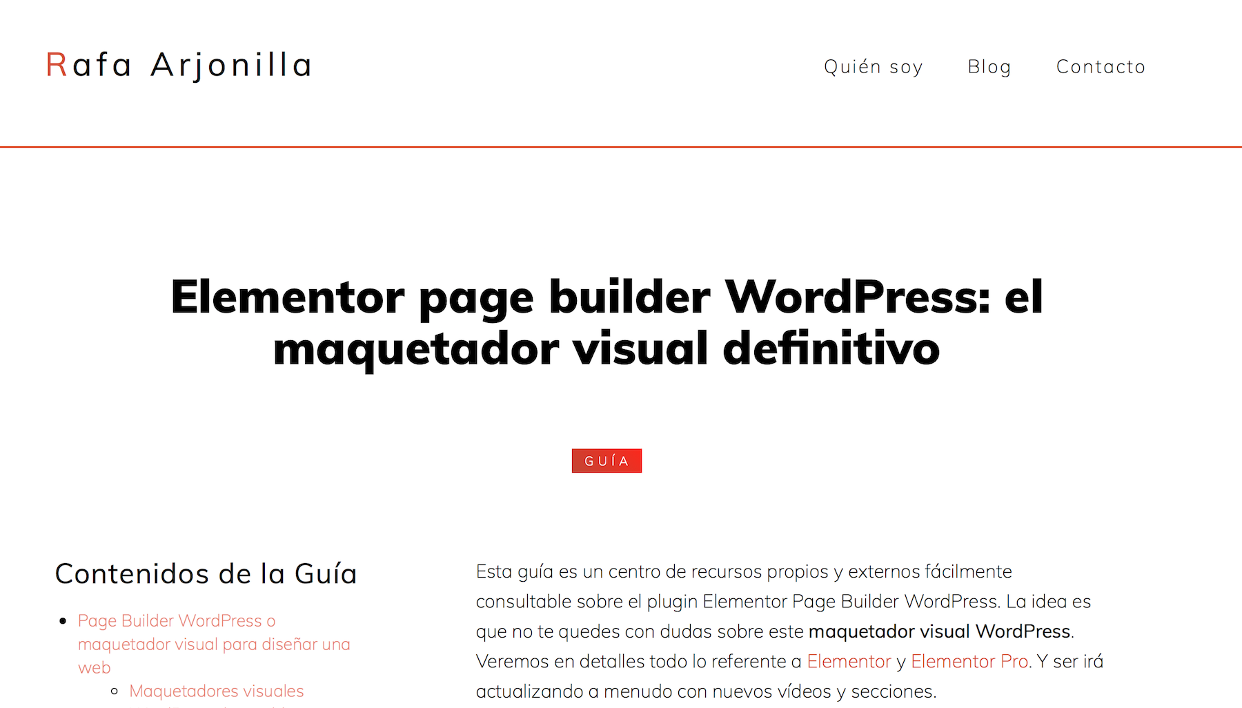 Elementor page builder WordPress: el maquetador visual definitivo (Raja Arjonilla)