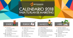calendario de marketing 2018 para Colombia