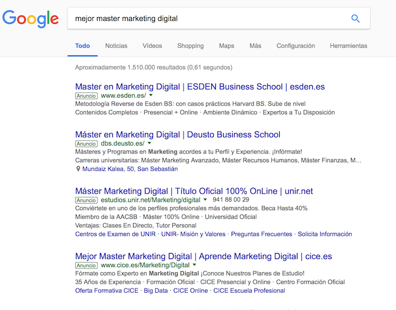 Ejemplo Google Ads