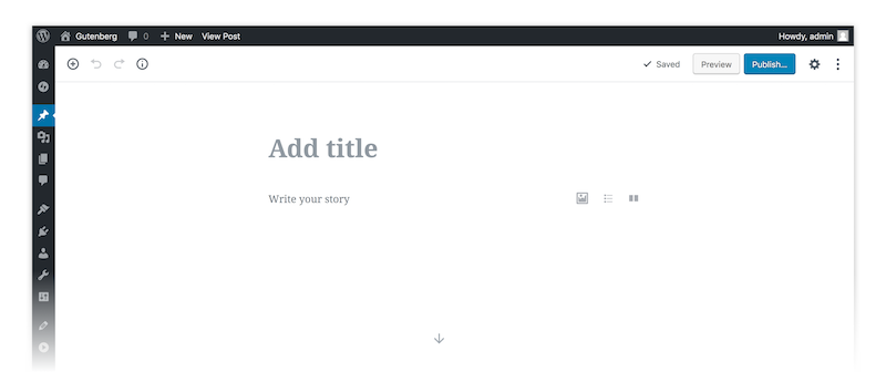 Gutenberg WordPress editor