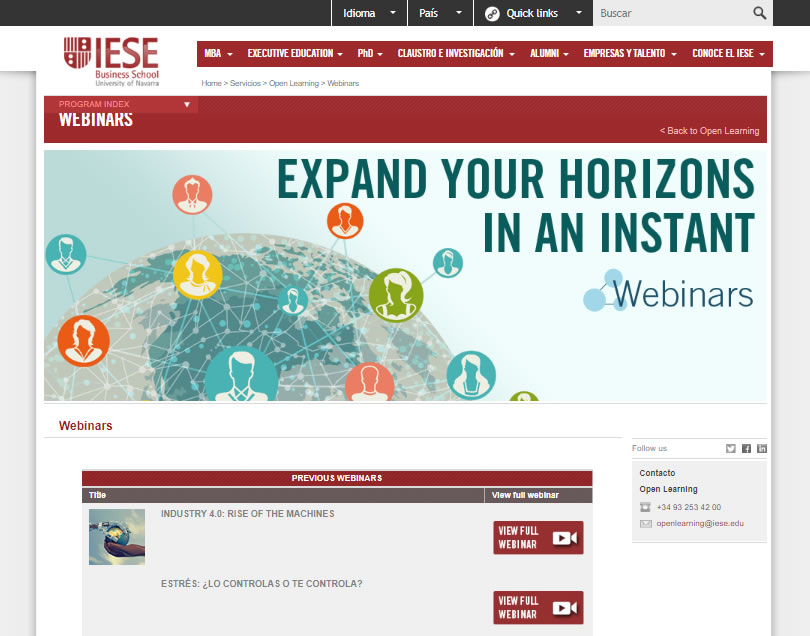 webinars IESE