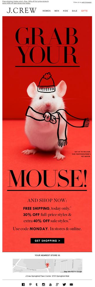 J Crew – ‘Grab Your Mouse’