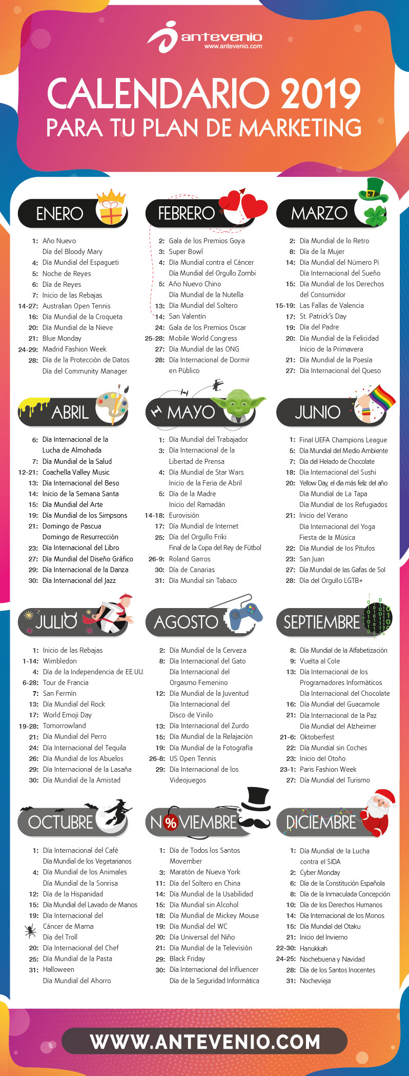 Calendario de marketing 2019