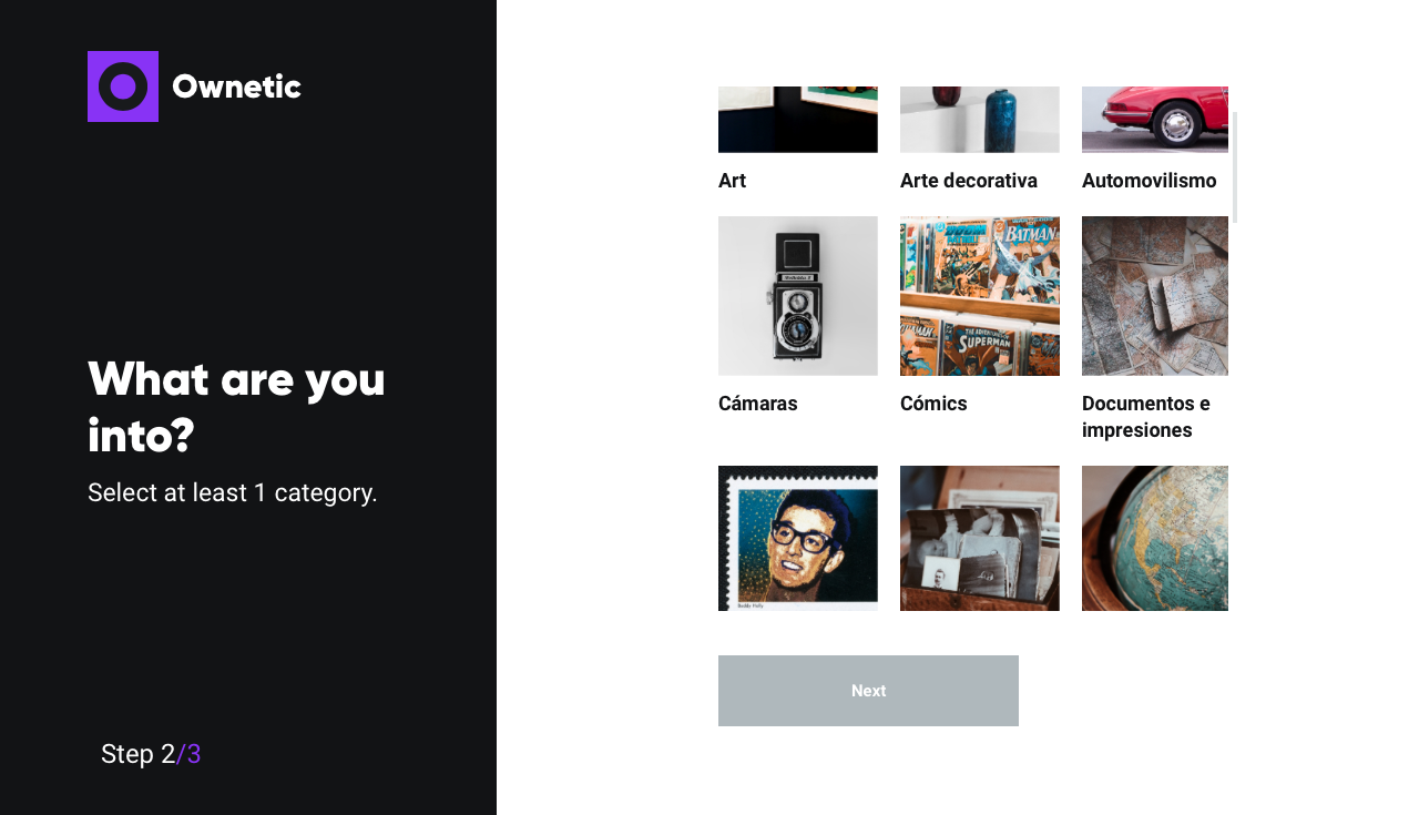 Ownetic, la red social de coleccionistas personalizar