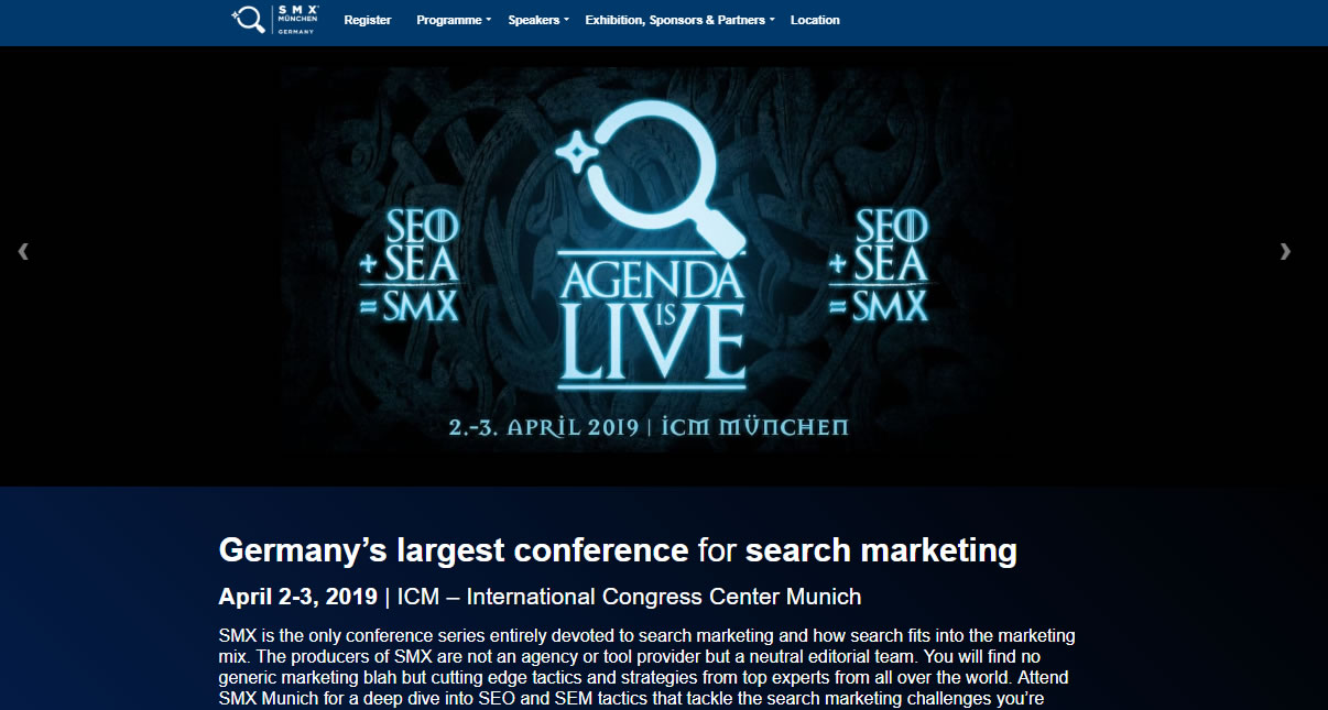 eventos de Marketing Digital en Europa de 2019 - SMX Germany