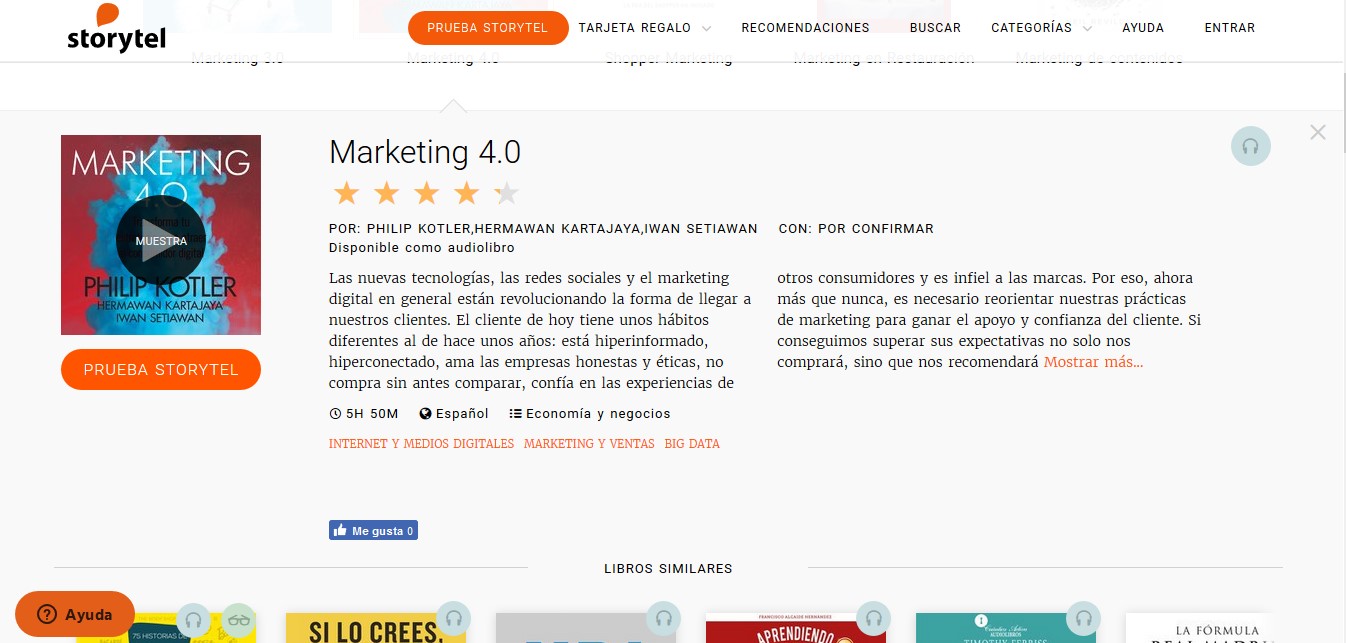Los mejores audiolibros sobre marketing en español: Marketing 4.0