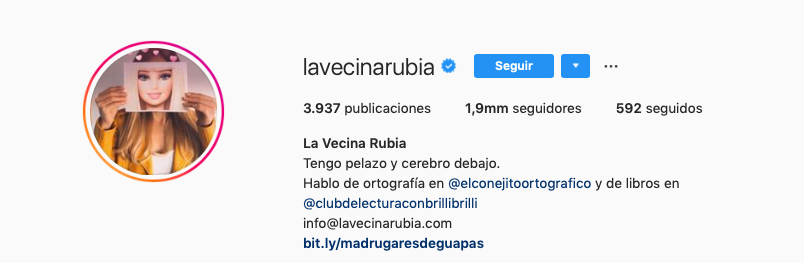 bio La Vecina Rubia