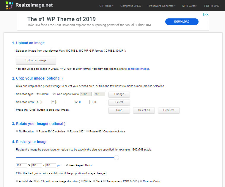 redimensiona las imágenes