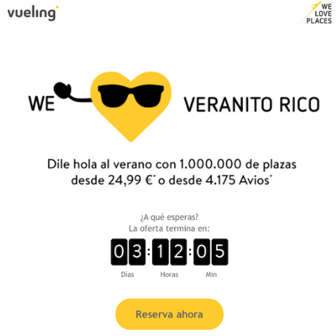 diseñar los mejores emails para verano Vueling