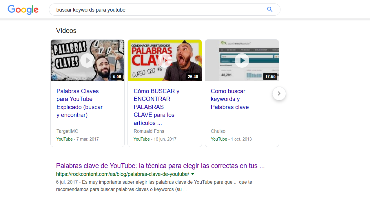 Resultados de vídeo de Google