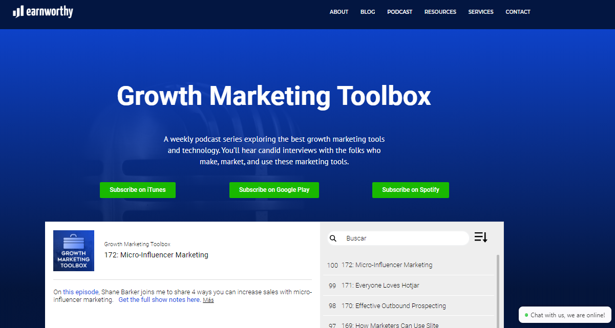podcasts de marketing digital para escuchar en la playa: Growth Mk Toolbox