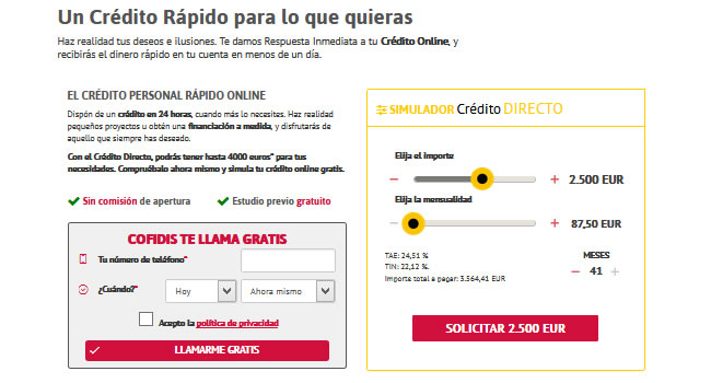 marketing financiero: Cofidis