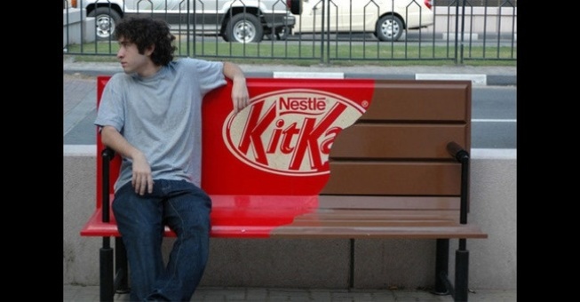 Street marketing de Kit Kat