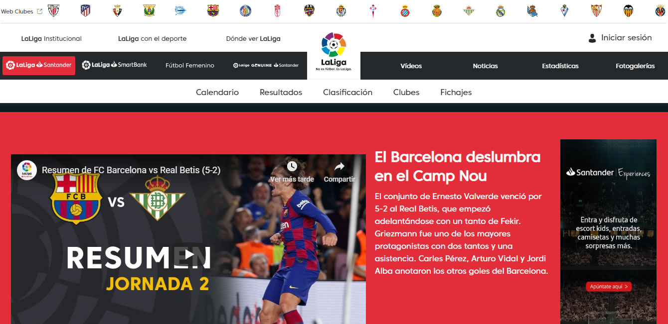 marketing financiero: La Liga Santander