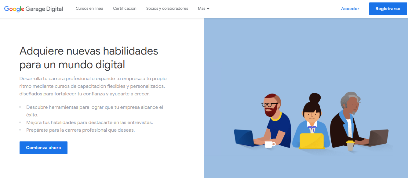 cursos y congresos gratuitos de marketing en Latinoamérica: Garaje Digital