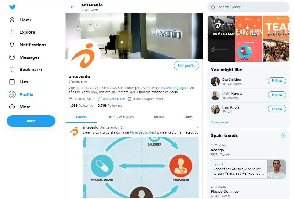 nuevo diseño de Twitter