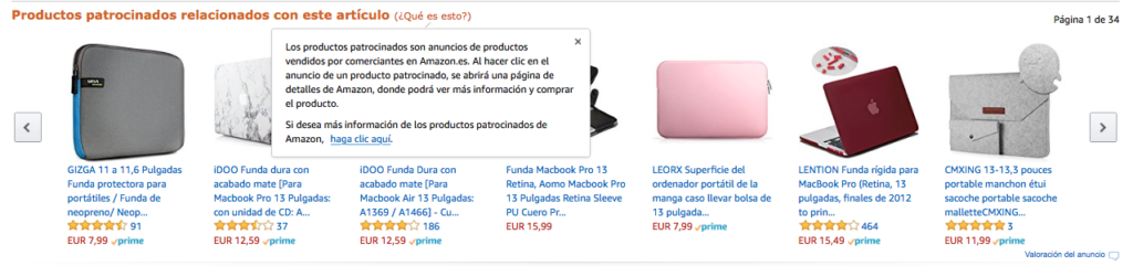 productos patrocinados amazon