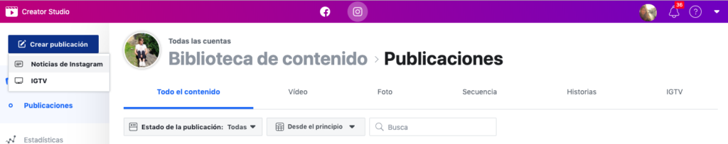 programar contenidos en Instagram con Creator Studio
