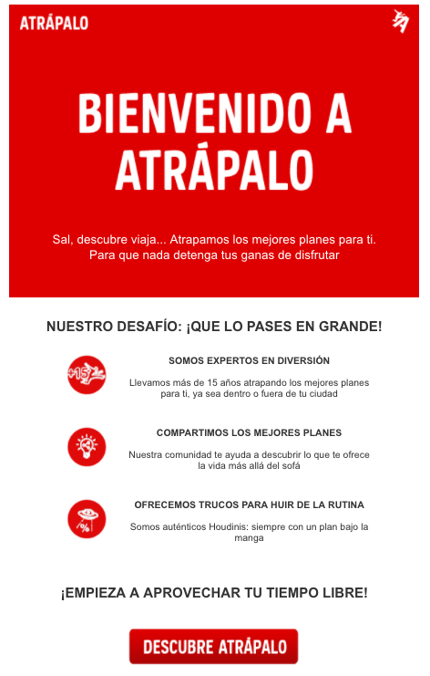 Email marketing para mejorar el customer journey: Emails de bienvenida