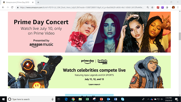 Prime Day de Amazon: conciertos y compras