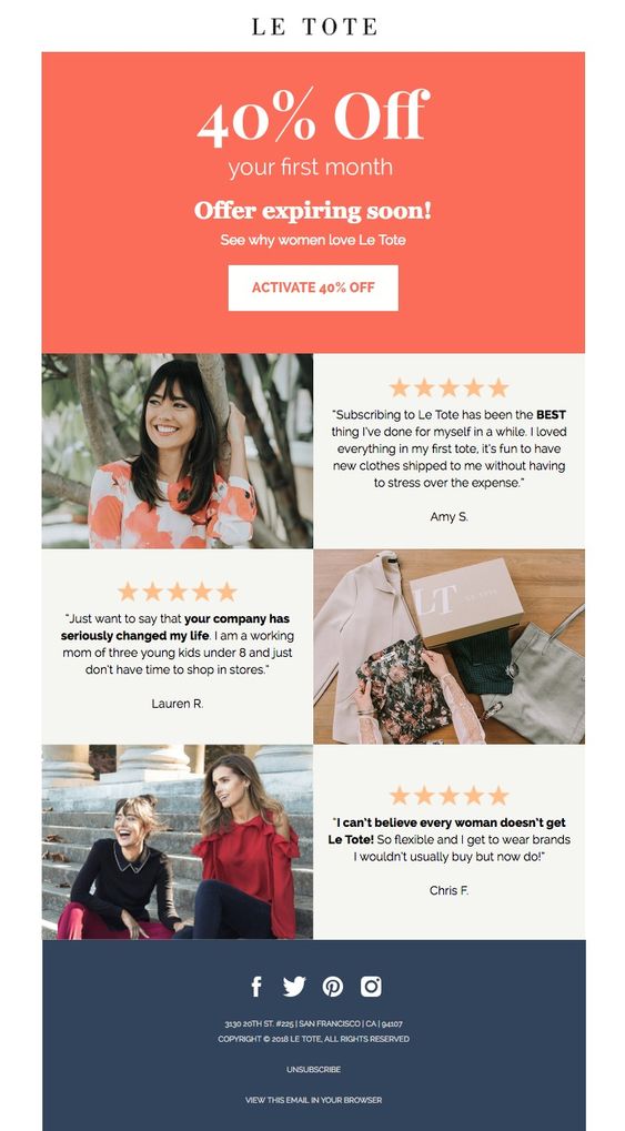 Incluir testimonios de clientes en los emails 