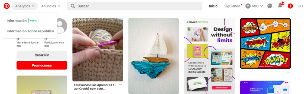 Publicidad en Pinterest