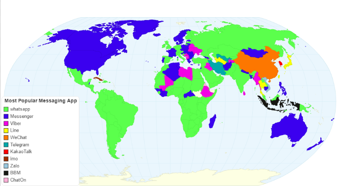 WhatsApp en el mundo