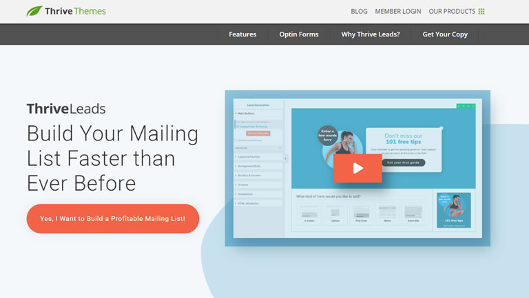 herramientas para community managers: Thrive Leads