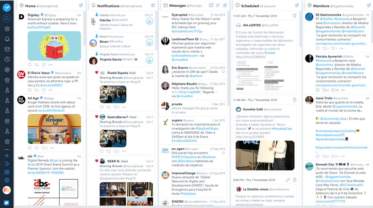 herramientas para community managers: Tweetdeck