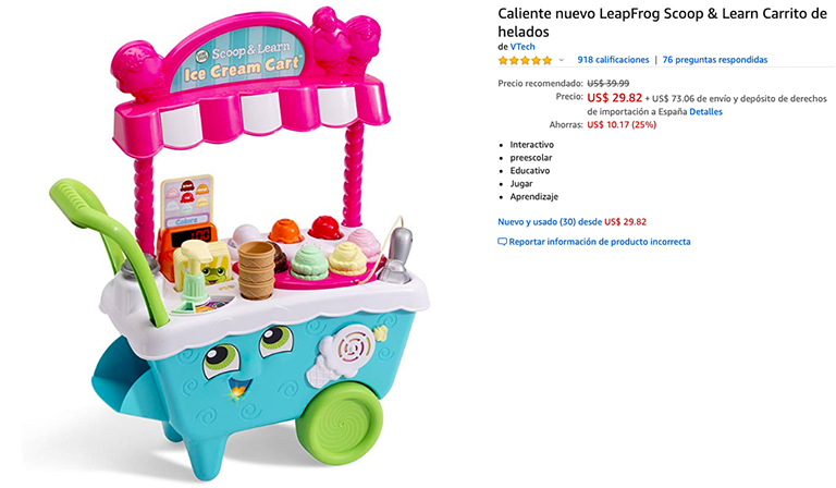 producto incorrecto amazon