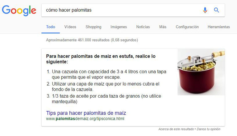 BERT: fragmentos destacados de resultados