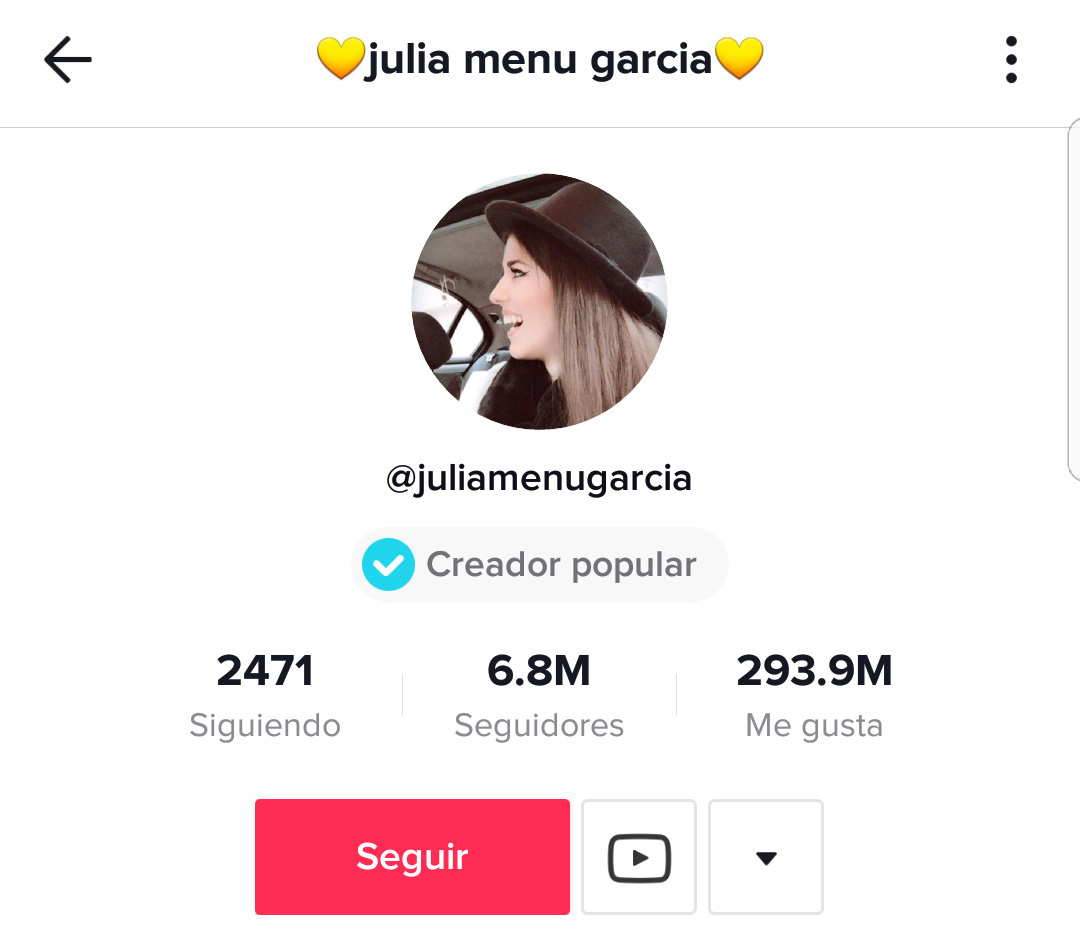 influencers de Tik Tok: Julia Menú García