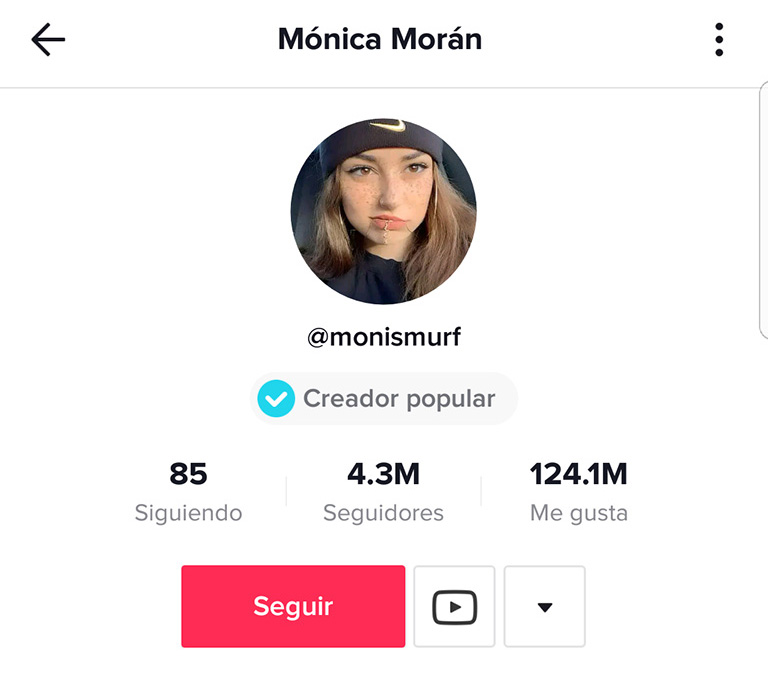 influencers de Tik Tok: Mónoca Morán