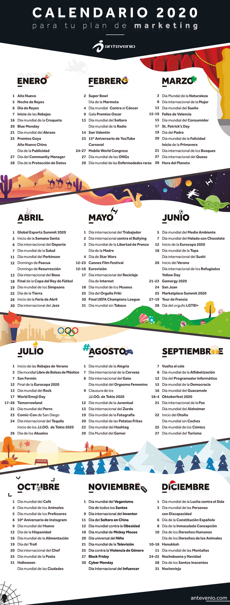 Calendario de marketing 2020