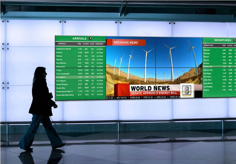 Pantallas en lugares públicos