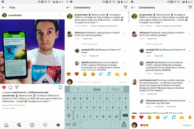 Contestar comentarios en Instagram