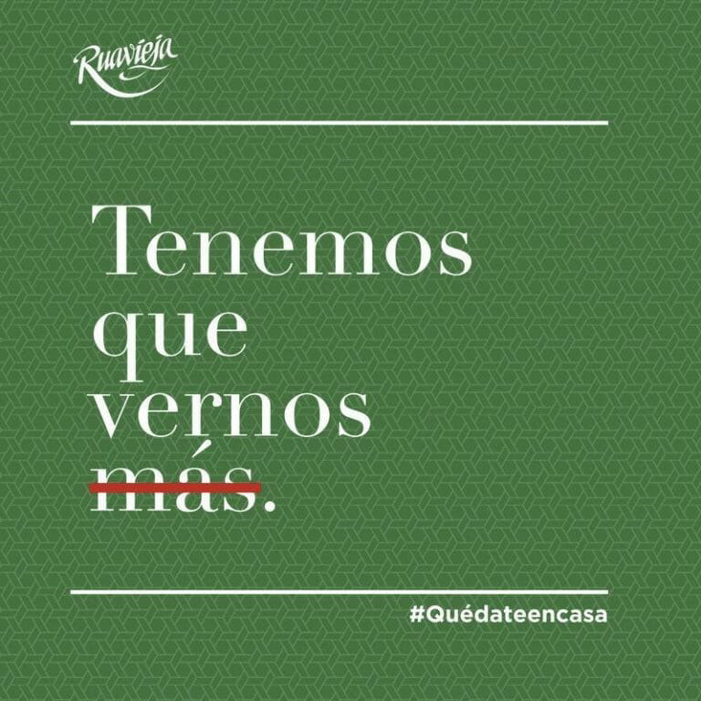 acciones de marketing en tiempos del coronavirus: Campaña Ruavieja