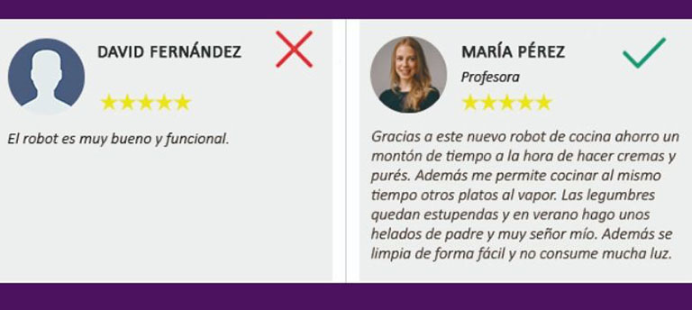 Pone reseñas a otras empresas