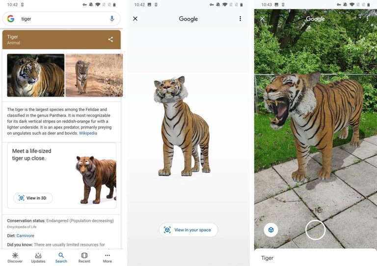 Imágenes de producto en 3D y AR en Google