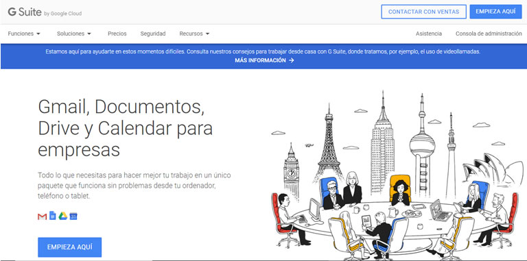 productividad en Home Office con GSuite