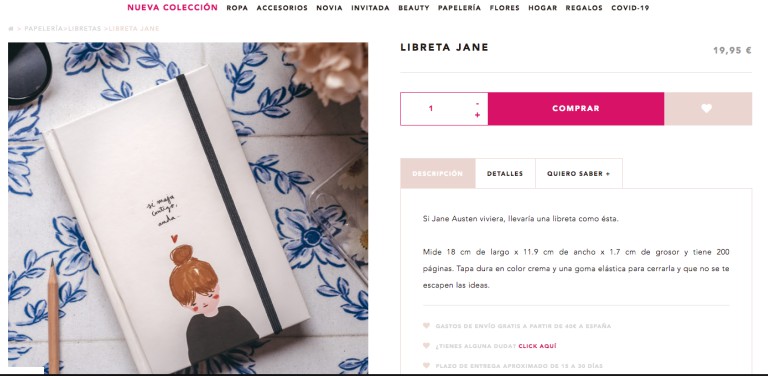 descripciones unics de productos LuciaBe