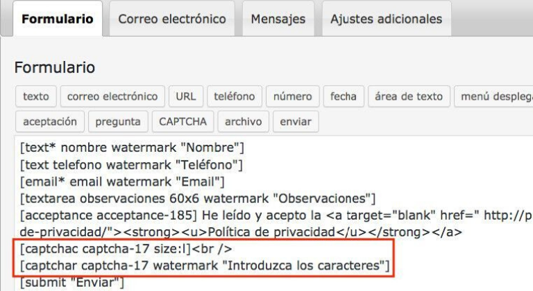 Captcha en WordPress