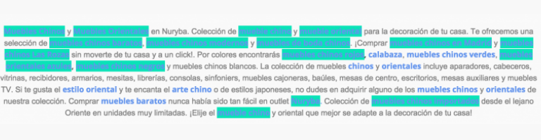 Errores SEO en ecommerce: Exceso keyword