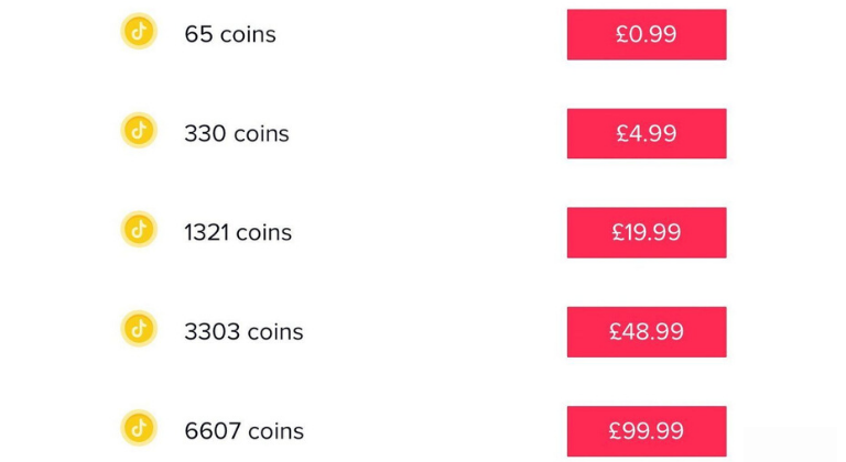 Comprar monedas en Tik Tok