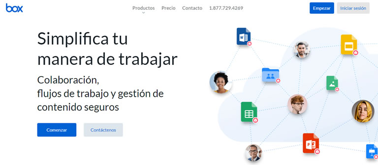 almacenamiento en la nube: Box