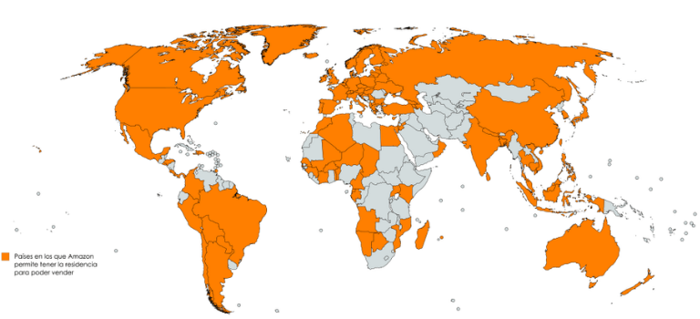 Países aceptados por Amazon