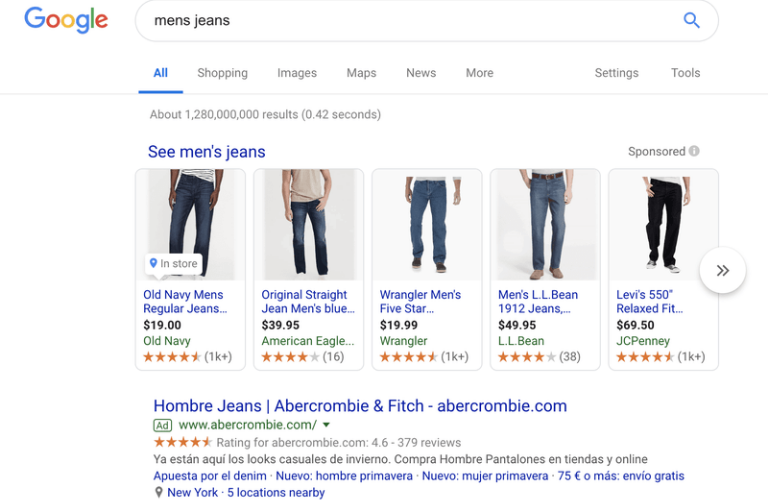 Feed de campañas de smart shopping