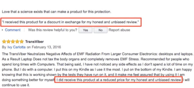 Valoracion manipulada en Amazon