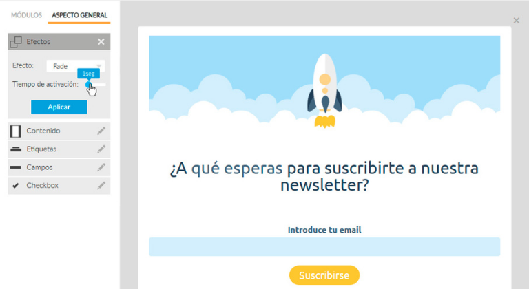 formulario de suscripción